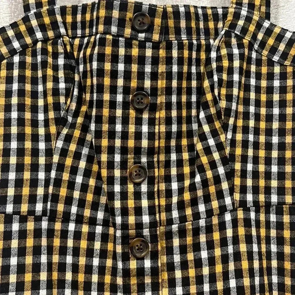 Hollister Checkered Yellow/Black Dress Size Small - Picture 3 of 5